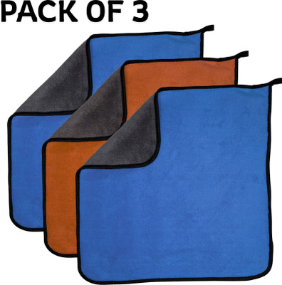yarnova Microfiber Vehicle Washing  Cloth(Pack Of 3, 500 GSM)