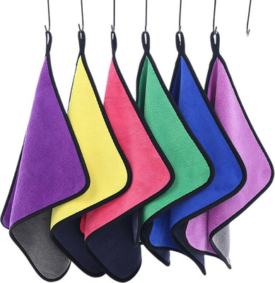 Neekshaa Microfiber Vehicle Washing  Cloth(Pack Of 6, 800 GSM)