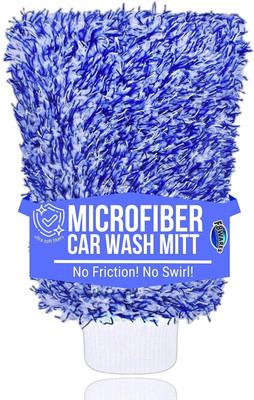 F8WARES Microfiber Vehicle Washing  Hand Glove(Pack Of 2)