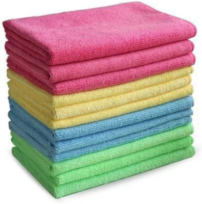 Sheen Microfiber Vehicle Washing  Cloth(Pack Of 12, 300 GSM)