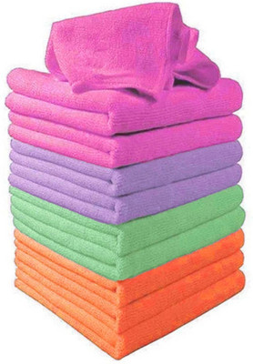 Sheen Microfiber Vehicle Washing  Cloth(Pack Of 10, 300 GSM)