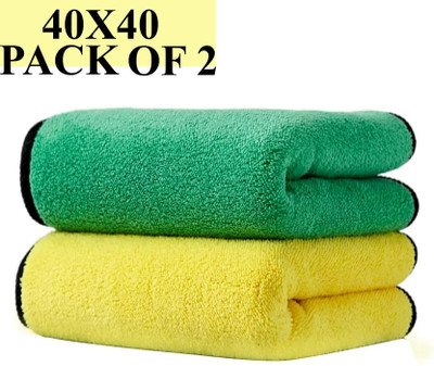 Fezora Microfiber Vehicle Washing  Cloth(Pack Of 2, 600 GSM)