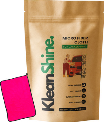 KleanShine Microfiber Vehicle Washing  Cloth(Pack Of 1, 450 GSM)