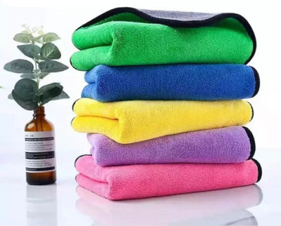 NCEXTILES Microfiber Vehicle Washing  Cloth(Pack Of 5, 500 GSM)