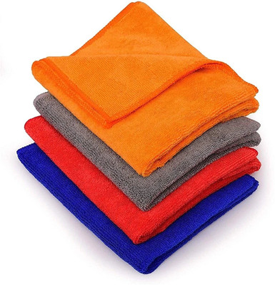 Hitvik Microfiber Vehicle Washing  Cloth(Pack Of 4, 300 GSM)