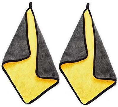 QNJL Microfiber Vehicle Washing  Cloth(Pack Of 2, 500 GSM)