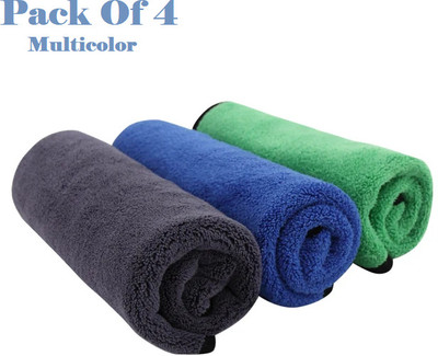AirSoft Cotton, Microfiber Vehicle Washing  Cloth(Pack Of 4, 800 GSM)
