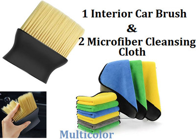 AirSoft Microfiber Vehicle Washing  Brush(Pack Of 3, 800 GSM)