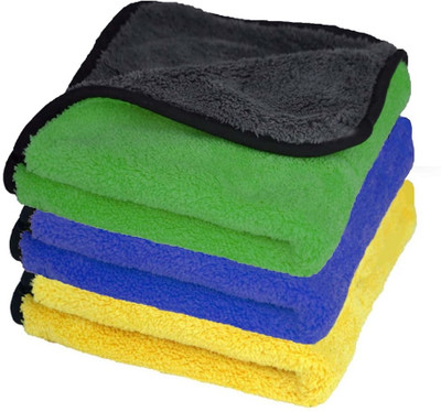 Naveeneha Microfiber Vehicle Washing  Cloth(Pack Of 3, 600 GSM)