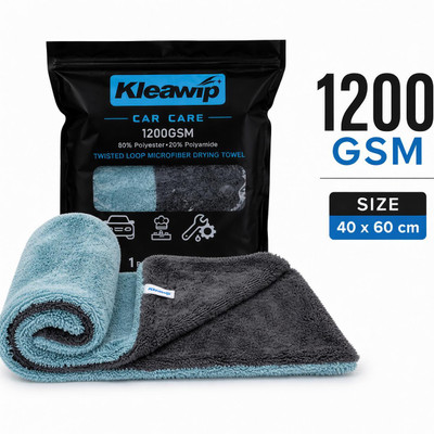 Kleawip Microfiber Vehicle Washing  Cloth(Pack Of 1, 1200 GSM)