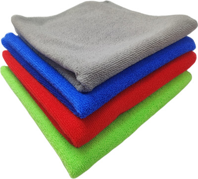 rdassociates Microfiber Vehicle Washing  Cloth(Pack Of 4, 350 GSM)