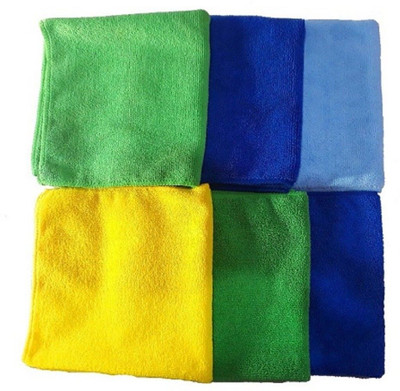 Hitvik Microfiber Vehicle Washing  Cloth(Pack Of 6, 300 GSM)