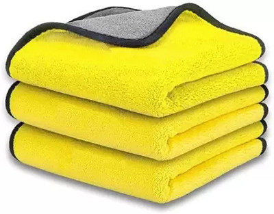 CARE AUTO PARTS Microfiber Vehicle Washing  Cloth(Pack Of 3, 600 GSM)