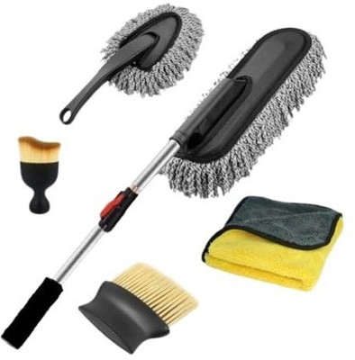 QNJL Microfiber Vehicle Washing  Duster(Pack Of 4)