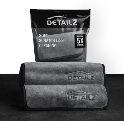 DETAILZ Microfiber, Fabric Vehicle Washing  Cloth(Pack Of 2, 800 GSM)