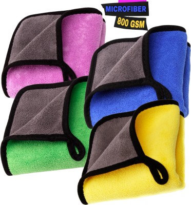 AUTOSITE Advanced Microfiber Cloth for Effortless Cleaning: Cars, Bikes, Kitchens for Wet and Dry Microfiber Cleaning Cloth(4 Units)