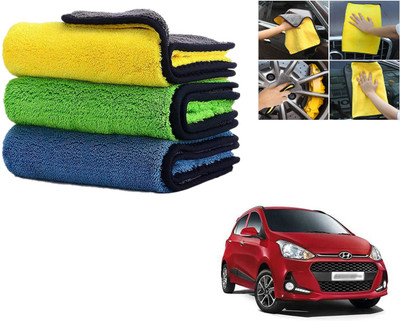 ROYAL AUTO MART Microfiber Vehicle Washing  Cloth(Pack Of 3, 800 GSM)