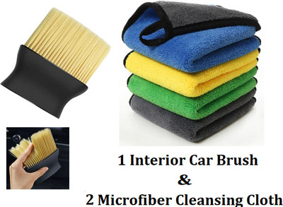 AirSoft Microfiber Vehicle Washing  Cloth(Pack Of 3, 800 GSM)