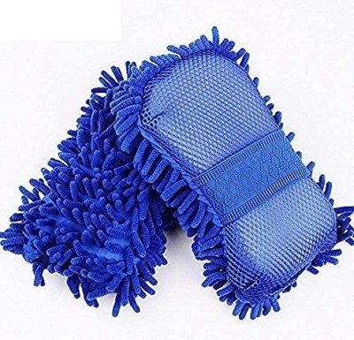 Pihu Microfiber Vehicle Washing  Washing Mitt Hand Glove(Pack Of 2)