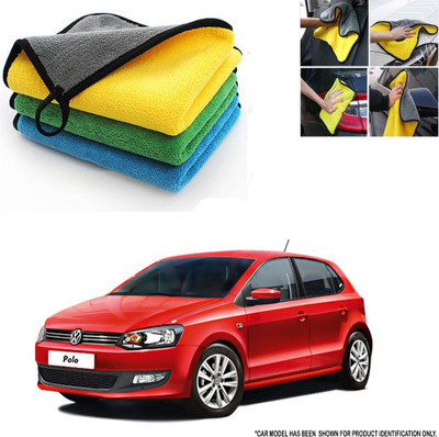 ROYAL AUTO MART Microfiber Vehicle Washing  Cloth(Pack Of 3, 500 GSM)