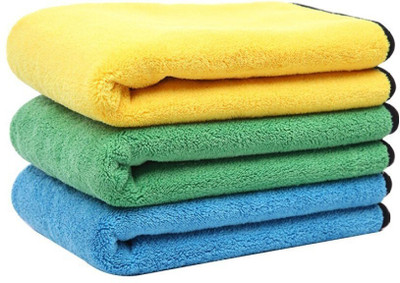 aksmit Microfiber Vehicle Washing  Cloth(Pack Of 3, 600 GSM)