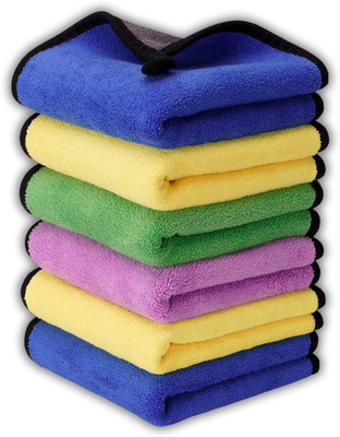 ramola Microfiber Vehicle Washing  Cloth(Pack Of 6, 500 GSM)