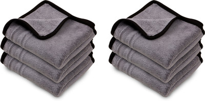 Robustt Microfiber Vehicle Washing  Cloth(Pack Of 6)