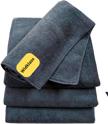 WIDKLASS Microfiber Vehicle Washing  Cloth(Pack Of 4, 350 GSM)
