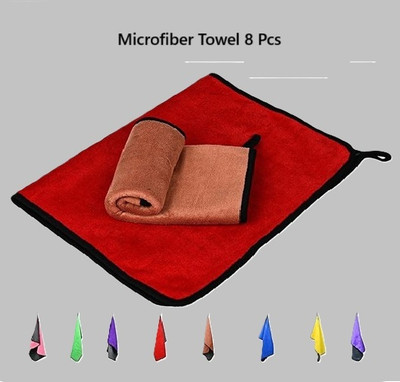 MJM Microfiber Vehicle Washing  Duster(Pack Of 8, 600 GSM)