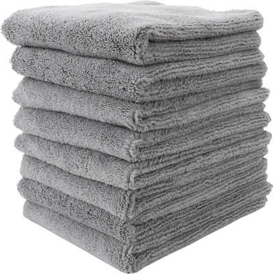 MOCKHE Microfiber Vehicle Washing  Cloth(Pack Of 8, 340 GSM)