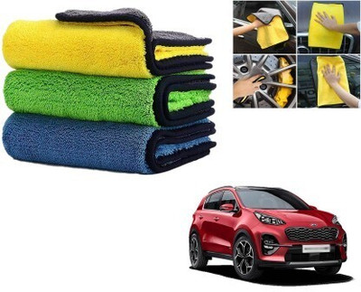 DAANVI Microfiber Vehicle Washing  Cloth(Pack Of 3, 600 GSM)