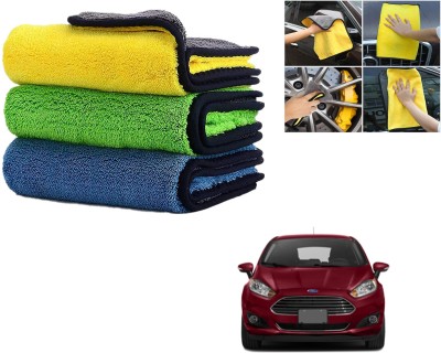 ROYAL AUTO MART Microfiber Vehicle Washing  Cloth(Pack Of 3, 800 GSM)