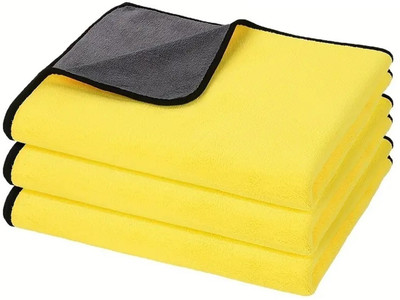 Caronix Microfiber Vehicle Washing  Cloth(Pack Of 3, 600 GSM)