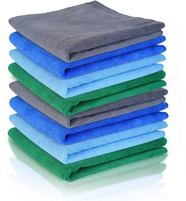 ZERMA Microfiber Vehicle Washing  Cloth(Pack Of 8, 350 GSM)