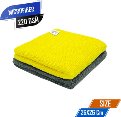 SOFTSPUN Microfiber Vehicle Washing  Cloth(Pack Of 2, 220 GSM)