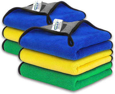 MAX Microfiber Vehicle Washing  Cloth(Pack Of 6, 600 GSM)