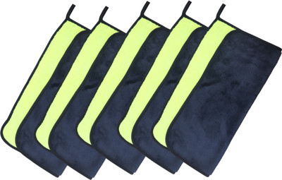 PrettyBUYERS Fabric Vehicle Washing  Cloth(Pack Of 5, 600 GSM)