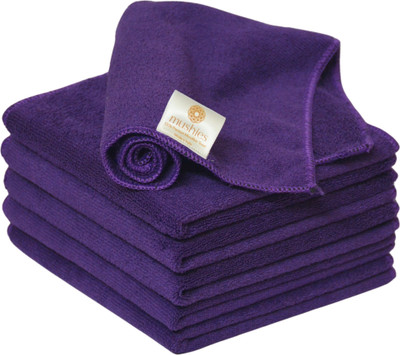 MUSHIES Microfiber Vehicle Washing  Cloth(Pack Of 6, 340 GSM)