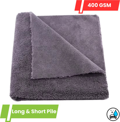 MICROSHINE Microfiber Vehicle Washing  Cloth(Pack Of 1, 400 GSM)
