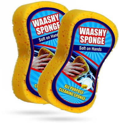 WAASHY Microfiber Vehicle Washing  Sponge(Pack Of 2)