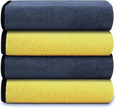 Piru Microfiber Vehicle Washing  Cloth(Pack Of 4, 400 GSM)