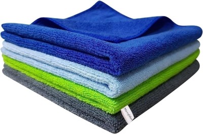 AUTOSITE Microfiber Vehicle Washing  Cloth(Pack Of 4, 340 GSM)