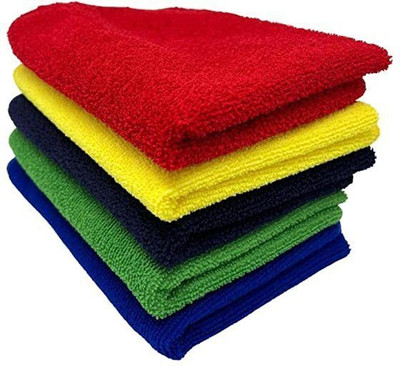 Hitvik Microfiber Vehicle Washing  Cloth(Pack Of 5, 300 GSM)