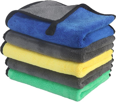VORDVIGO Microfiber Vehicle Washing  Cloth(Pack Of 5, 800 GSM)