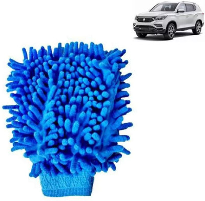 QinPin Microfiber Vehicle Washing  Hand Glove(Pack Of 1, 100 GSM)