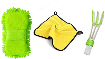 WINKCART Microfiber Vehicle Washing  Brush(Pack Of 3, 600 GSM)