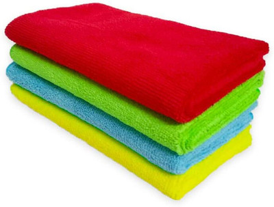 Onlinch Microfiber Vehicle Washing  Cloth(Pack Of 4, 240 GSM)