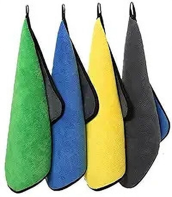 Amonest Microfiber Vehicle Washing  Cloth(Pack Of 4, 800 GSM)