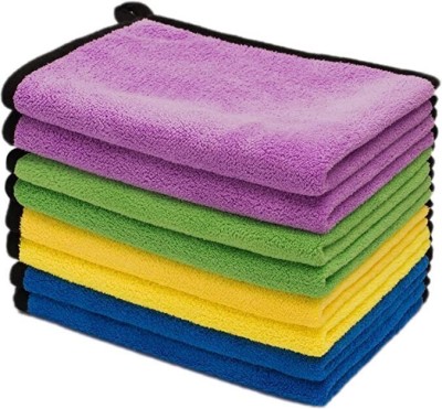 Sheen Microfiber Vehicle Washing  Cloth(Pack Of 8, 800 GSM)