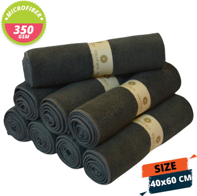 MUSHIES Microfiber Vehicle Washing  Cloth(Pack Of 8, 350 GSM)